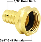Hooshing 5/8" Brass Garden Hose Repair Kit Male and Female Hose Mender - Image 2