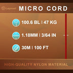 Micro Paracord, 1.18mm x 100ft Thin Mini Utility Braided Small Paracord - Image 2
