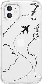 FANXI Minimalist Airplane Travel Map Phone Case Compatible - Image 8