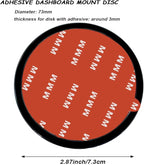 4 Pack 73mm Black Adhesive Dashboard Pad Mounting Disk, Mounting Disk - Image 2