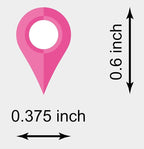 0.375x0.6 inch 100 PCS Map Location Position Stickers - Image 2