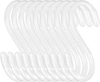 DINGEE 30 Pack 3 Inch White S Hooks, Vinyl Coated Heavy Duty S Hook by DINGEEUtilityHook