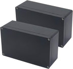 2 Pack Project Box IP65 Waterproof Junction Box ABS Plastic Black Electrical by Otdorpatio