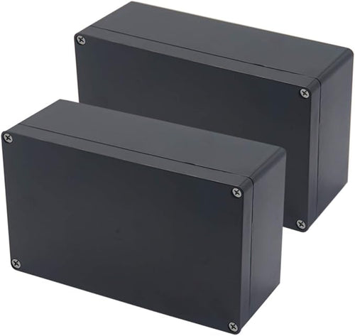 2 Pack Project Box IP65 Waterproof Junction Box ABS Plastic Black Electrical by Otdorpatio
