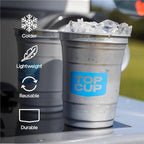 Top Cup – 9 Ounce, Reusable Aluminum Party Cups | Cold-Holding, Recyclable - Image 2