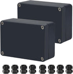 Project Box ABS Black Electrical Boxes IP65 Outdoor Waterproof Box Electronic by Raculety