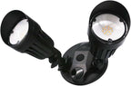 LED Black 2-Light Bullet Flood Light- 3000K Adjustable Dual Head Hardwired by HOMENHANCEMENTS