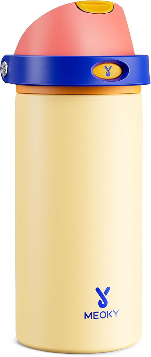 18 oz Kids Water Bottle for School: Meoky 18 oz Stainless Steel Insulated Water by MEOKY
