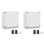 NineLeaf White Junction Box, IP65 Waterproof ABS Plastic Electrical Enclosure by NineLeaf
