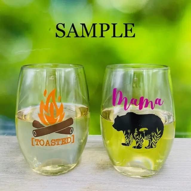 Set of 4 Shatterproof Designer 16 oz Plastic Wine Glasses MADE in the USA - Image 5