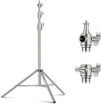 NEEWER 9.2ft/2.8m Stainless Steel Light Stand, Spring Cushioned Heavy Duty by Neewer
