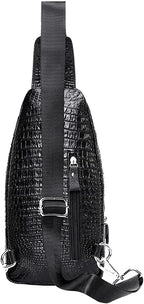 Hebetag Leather Sling Bag Crossbody Backpack - Image 3