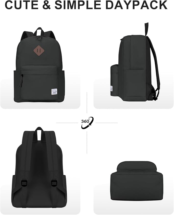 VASCHY Lightweight Backpack for School, Classic Basic Water Resistant Casual - Image 6