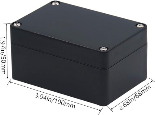 2 Pack Project Box ABS Plastic Black Electrical Boxes IP65 Waterproof DIY - Image 2