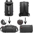 Gym Duffle Bag Waterproof black Laptop Backpack Suitable - Image 2