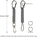 HERCULES Paracord Keychain Set – 2 Pack Lanyard Rope - Image 2