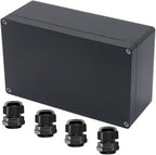 Project Box ABS Black Electrical Boxes IP65 Outdoor Waterproof Box Electronic by Raculety