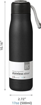 Dusgut Water Bottle with Portable Lid Metal Thermos Vacuum Insulated Stainless - Image 3