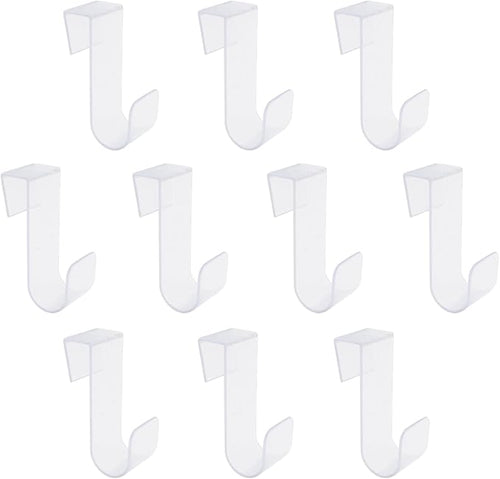 10PCS Over Cabinet Door Hooks Plastic Over The Door Single Hooks Space-Saving by UFURMATE
