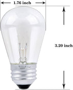 30 Pack S14 Outdoor String Light Bulbs Set orange, 120V 11W Clear Outdoor Patio - Image 2