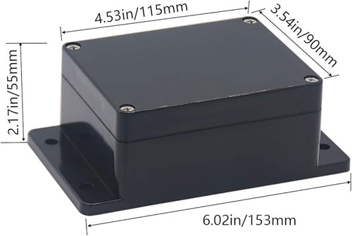 2 Pack Project Box IP65 Waterproof Junction Box ABS Plastic Black Electrical - Image 2
