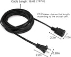 Long 2 Prong Extension Power Cord 16.5FT, Polarized Plug Flexible Power Cable - Image 4
