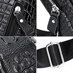 Hebetag Crocodile Genuine Leather Sling Bag Backpack - Image 3