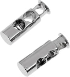 6 Pieces Heavy Duty 2 Hole Metal Cord Lock Clamp Toggle Stop Slider - Image 3