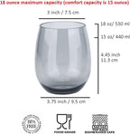 KOXIN-KARLU Classic 18-ounce Acrylic Stemless Wine Glasses, Unbreakable Mixed - Image 2