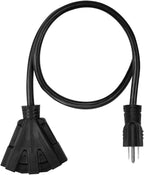 10FT 12/3 Outdoor Extension Cord, Heavy Duty 3-Outlet SJTW Indoor/Outdoor - Image 2