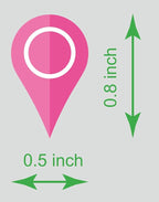 0.5x0.8 inch 56 PCS Map Location Position Stickers - Image 2