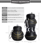 Louis Donné Silicone Collapsible Water Bottle, Toddler Water Bottle Black - Image 2