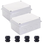 Electrical Box, ABS Plastic Project Box Power Cord Enclosure White 5.9 x 4.3 x by LuSumtly