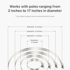 Holicfun No-Drill Outdoor Security Camera Pole Mount, Universally Compatible - Image 3