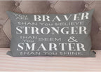 EKOBLA Decorative Pillow Cushion Covers Inspirational Life Quotes You are - Image 3
