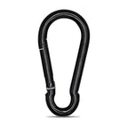 KINLINK 1 Pack Black Carabiner Clip, 5.5 inch Heavy Duty Spring Snap Hook by KINLINK