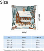 Farmhouse Throw Pillow Covers 18x18 Winter Snow Tree Set of 2 Pillow Cases - Image 6
