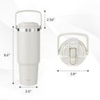 Navigate 30 oz Tumbler with Handle and Straw Lid, Twist On Lid and Flip Up Straw - Image 5