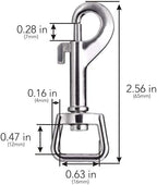 Swivel Snap Hooks, Lucky Goddness 20pcs Metal Heavy Duty Square Eye Clasp - Image 2