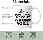 RZHV Don't Make Me Use My Courtroom Voice 11 Oz Novelty Mug, Funny Gavel Coffee - Image 3