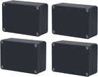 Project Box IP65 Waterproof Junction Box ABS Plastic Black Electrical Boxes DIY by Otdorpatio