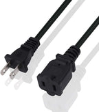 10 FT 2 Prong Extension Cord, Male/Female Power Cable - Image 4