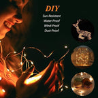 2-Pack 200 LED Solar Fairy Lights Outdoor, Upgraded Oversize Lamp Beads & Super - Image 3