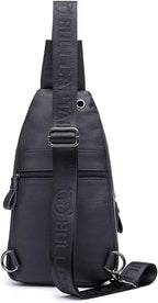 Hebetag Leather Sling Bag Crossbody Backpack - Image 2