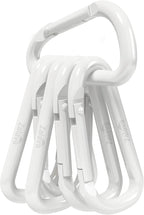 6PCS Carabiner Keychain, 2 inch Aluminum D-Clip Caribeener by Zalava