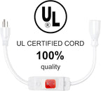 Outdoor Waterproof On/Off Switch Extension Cord, Heavy Duty 125v/250v Black - Image 2