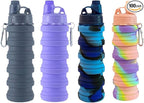 Collapsible Water Bottles 4 PackTravel water bottle Sports Portable Water by Dontinhu