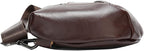 Leather Crossbody Sling Bag for Men Women Single Shoulder Chest Pack Backpack - Image 6