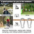 200 PCS 2'' Spring Snap Hook Carabiner, M5 3/16 Inch Galvanized Silver Steel - Image 6