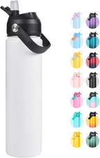 Fijinhom 24oz Insulated Stainless Steel Water Bottle, Wide Mouth Double Wall by Fijinhom
